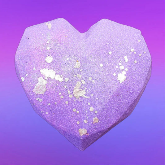 Geo Heart Bath Bomb - Purple