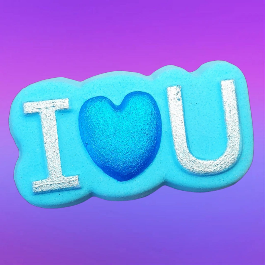 I Love You Bath Bomb - Blue