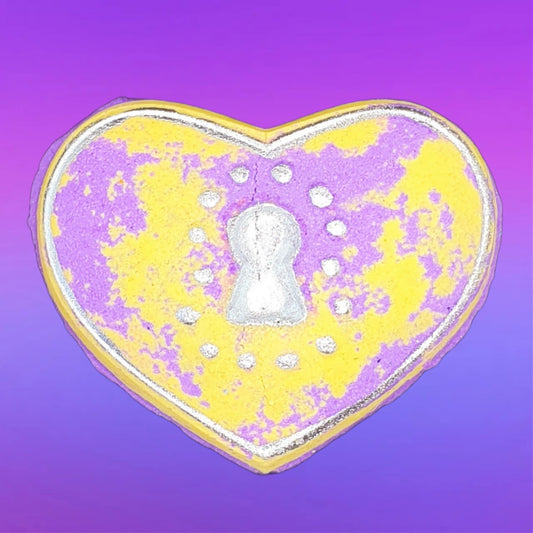 Key To My Heart Bath Bomb - Yellow/Purple