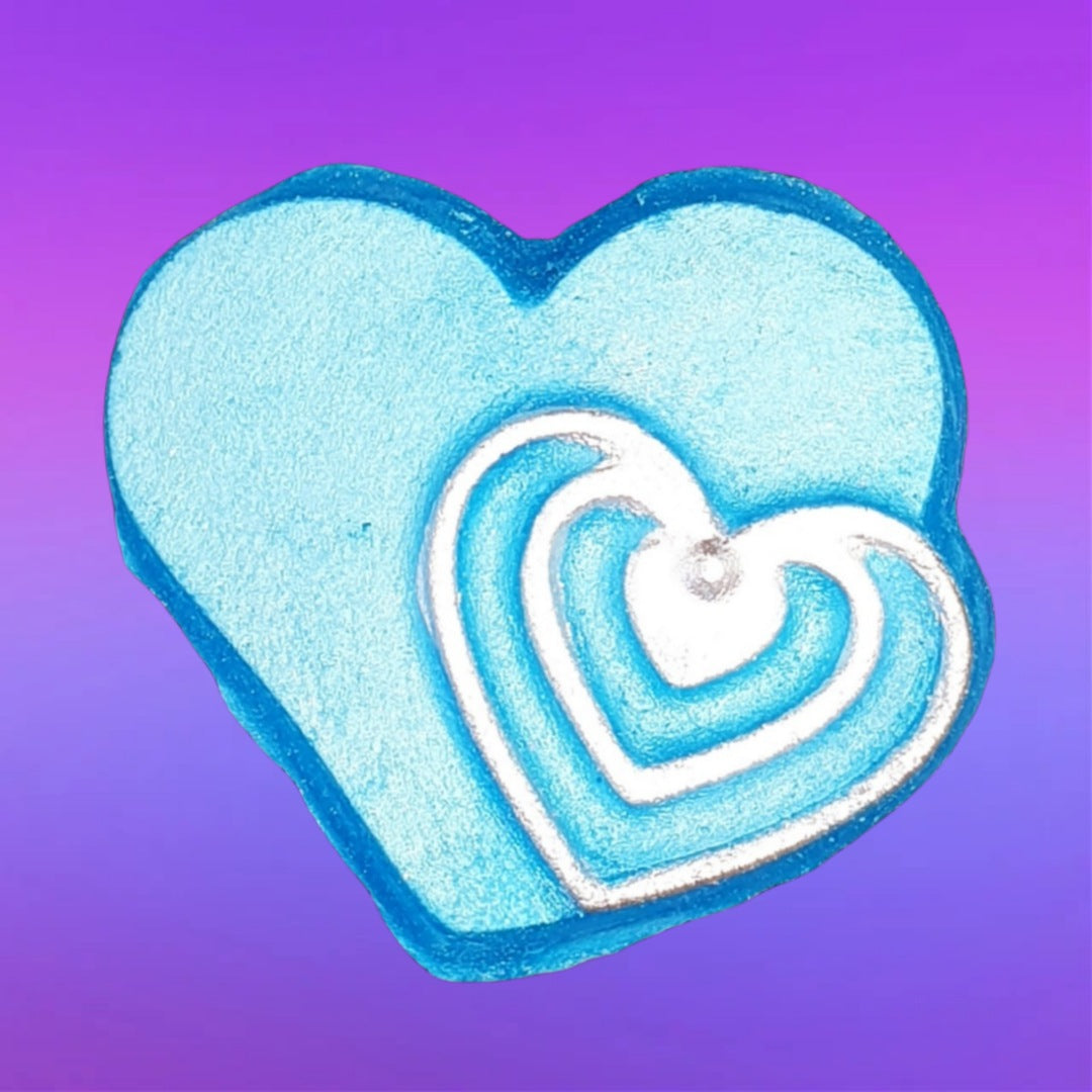 Love Heart Bath Bomb - Blue